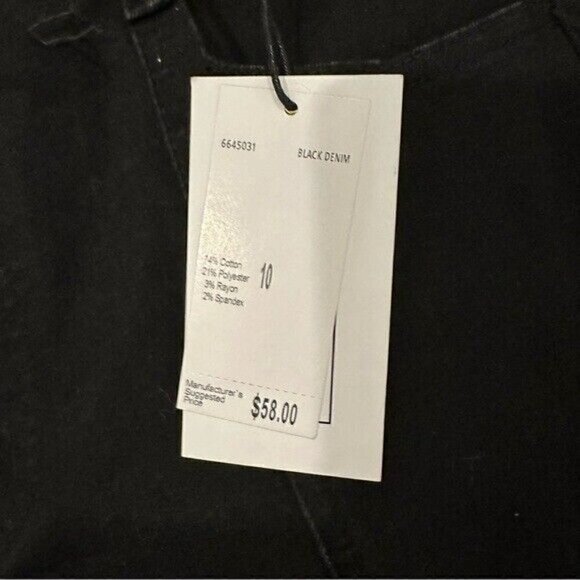 For the Republic Womens Denim Pants Wide Leg Zippered Hem Accent Black Size 10 - Picture 8 of 8